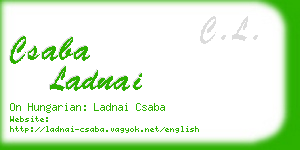 csaba ladnai business card